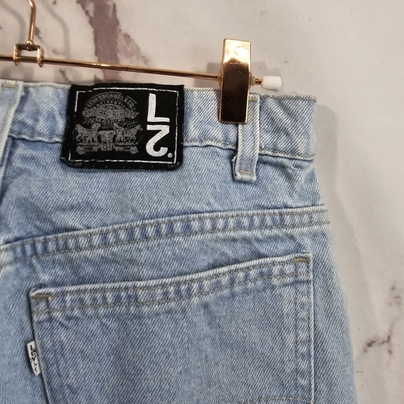 Levis Jeans Women 29x31 Vintage 90s 917 High Rise Bootcut Tie Dye Rigid Denim L2 - Picture 11 of 12